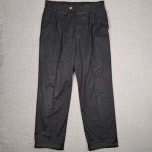 Bill's Khakis Dress Pants Mens 38x33 Black Twill Pleated Cuffed M2P USA Made EUC